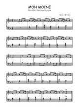 Téléchargez l'arrangement pour piano de la partition de Mon moine en PDF